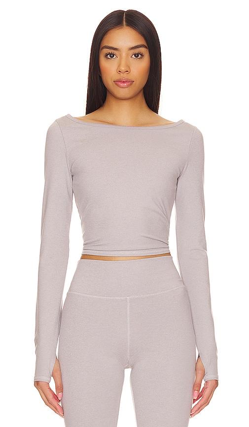WellBeing + BeingWell LoungeWell Freya Longsleeve in Grey by WELLBEING + BEINGWELL