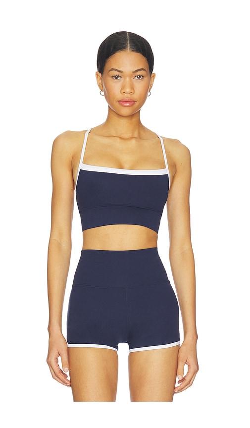 WellBeing + BeingWell MoveWell Morgan Sports Bra in Navy by WELLBEING + BEINGWELL