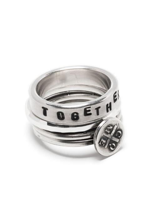 Come Together ring (set of four) by WERKSTATT MUNCHEN