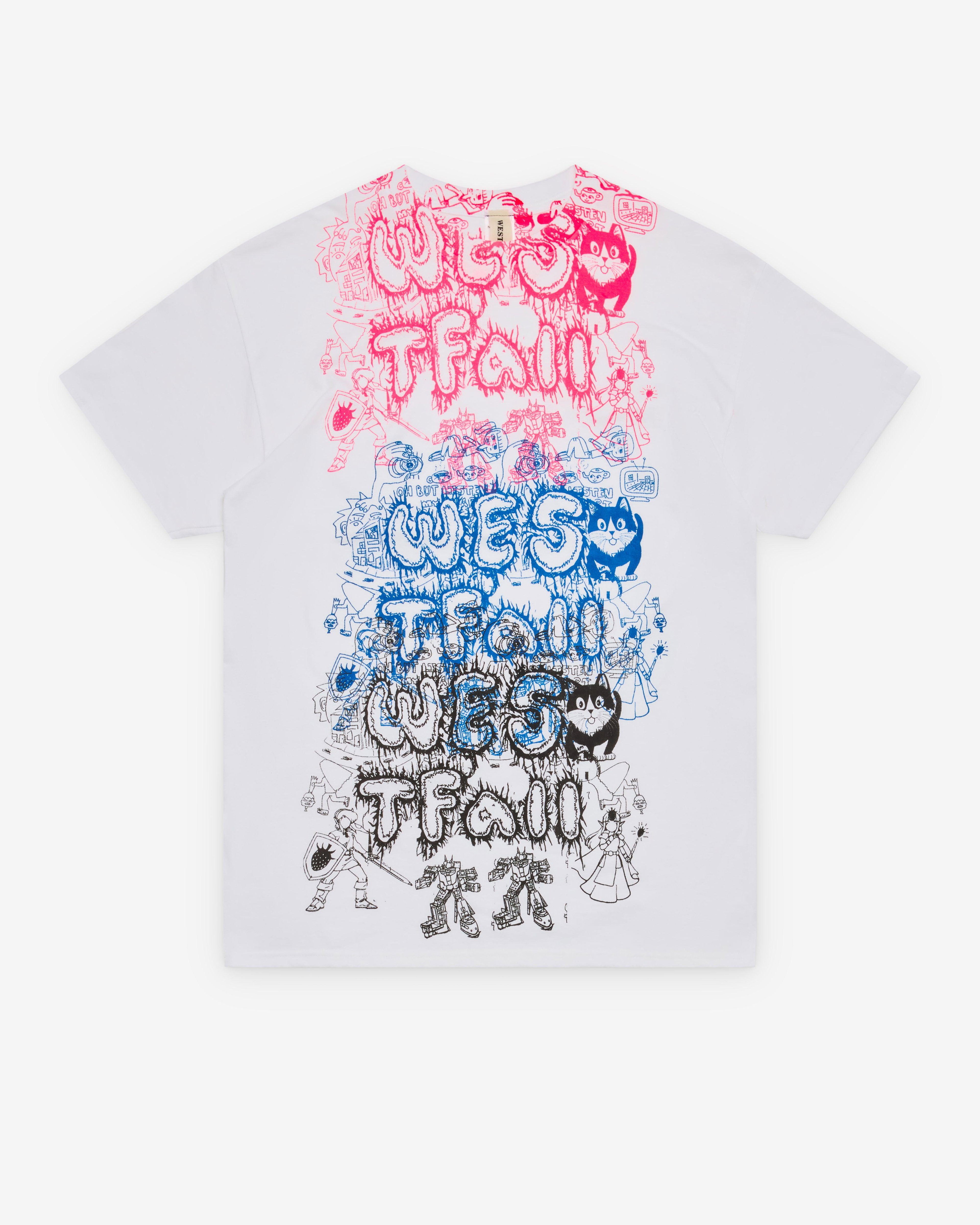 WESTFALL - Men's Cyber Graffiti T-Shirt - (White) by WESTFALL