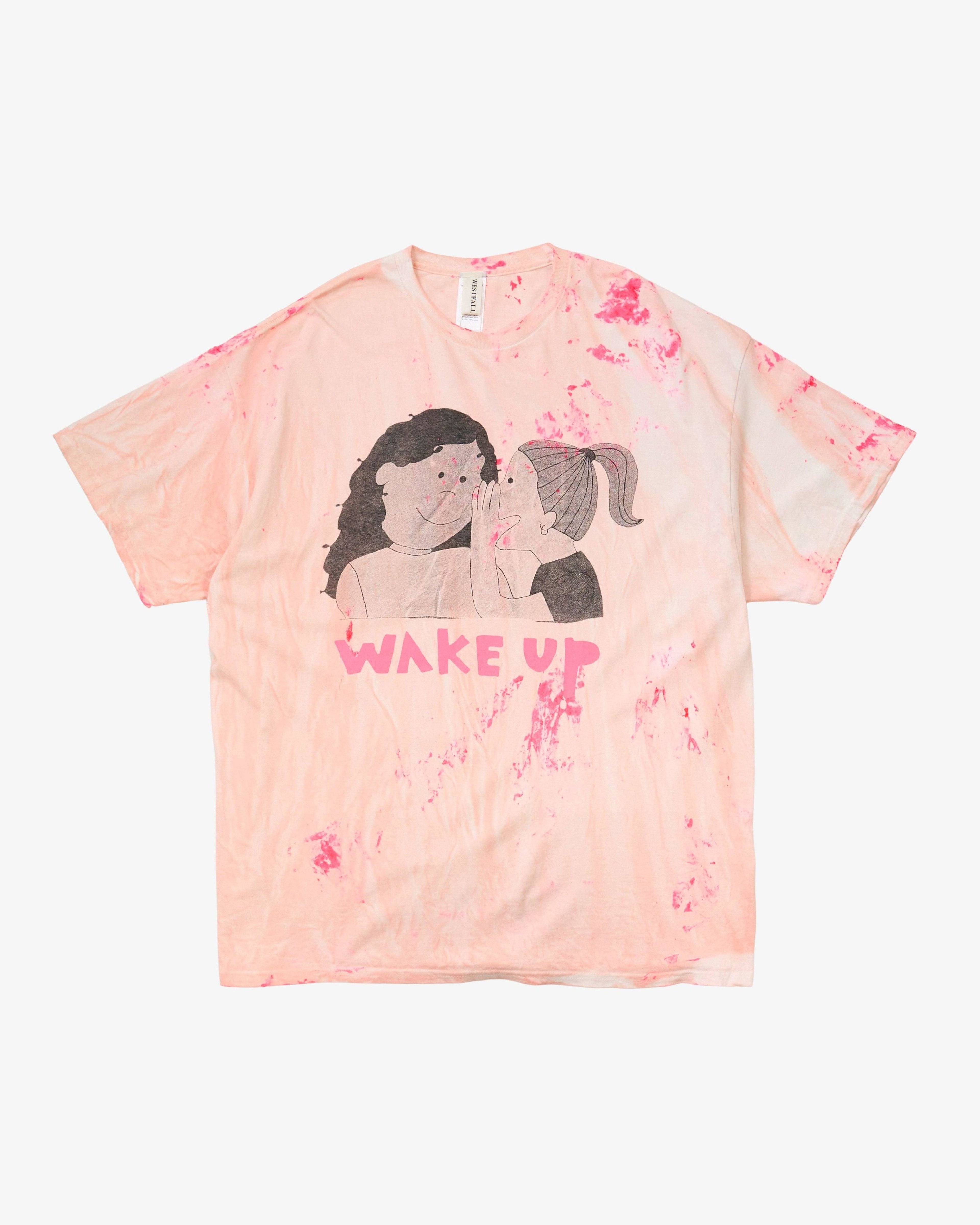 WESTFALL - Men's Westfall  Wake Up  T-Shirt Short Sleeve - (Pink) by WESTFALL