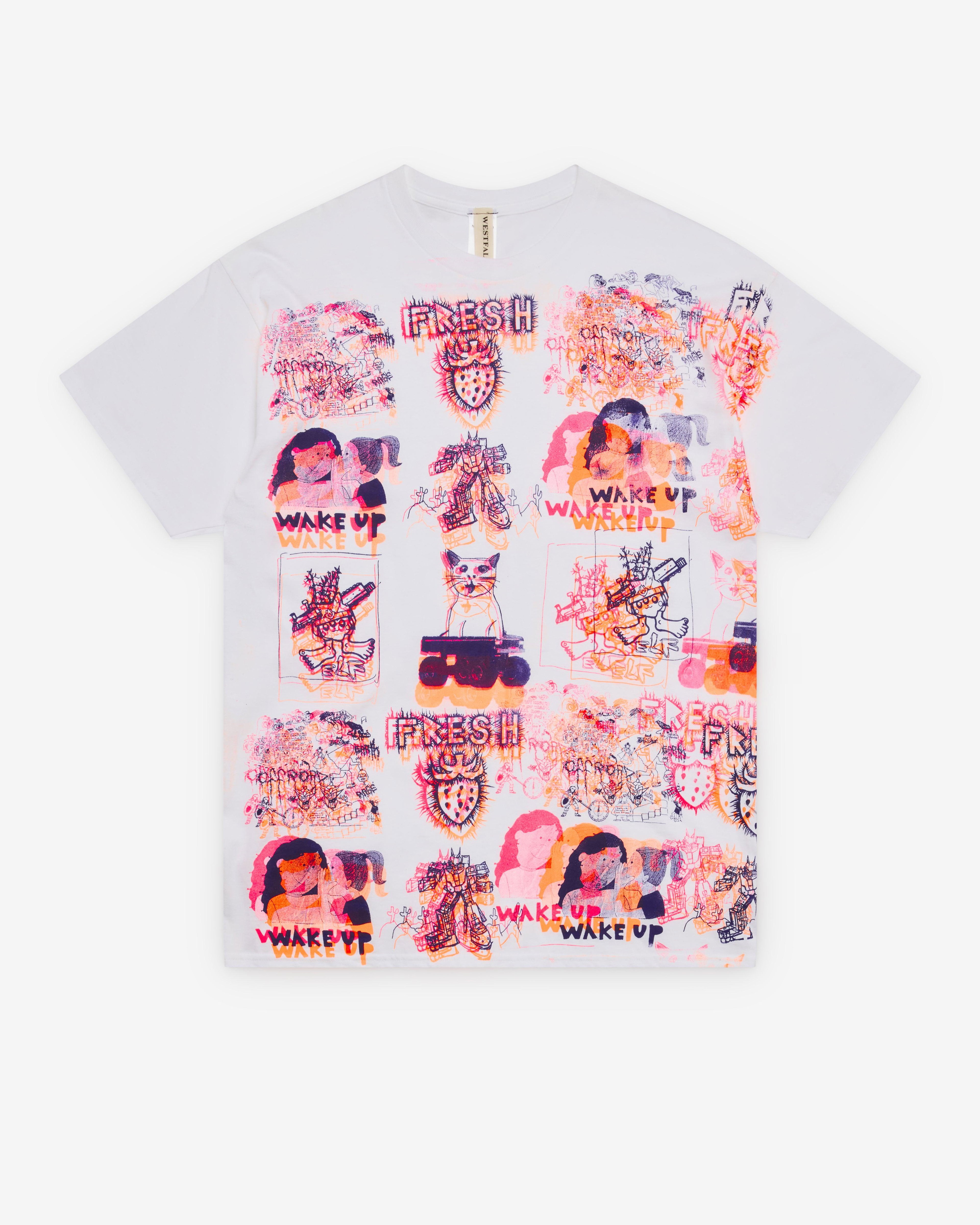 Westfall - Men's Patches T-Shirt - (White) by WESTFALL