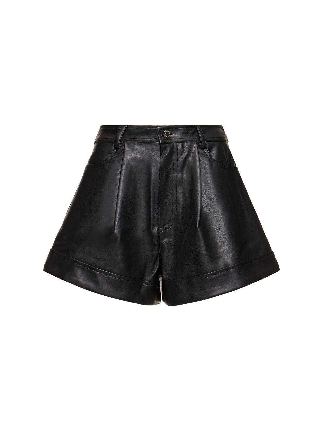 Faux Leather Shorts by WEWOREWHAT