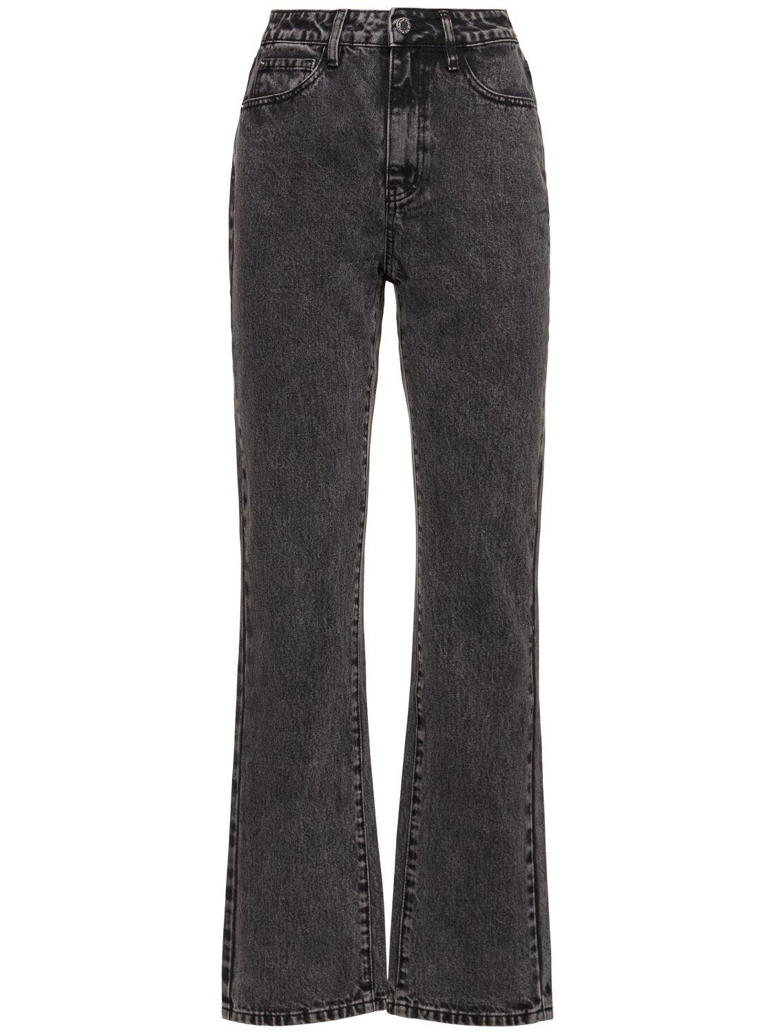 High Rise Relaxed Straight Denim Jeans by WEWOREWHAT
