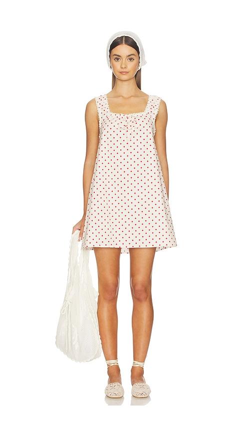 WeWoreWhat Baby Doll Dress in Ivory,Red by WEWOREWHAT