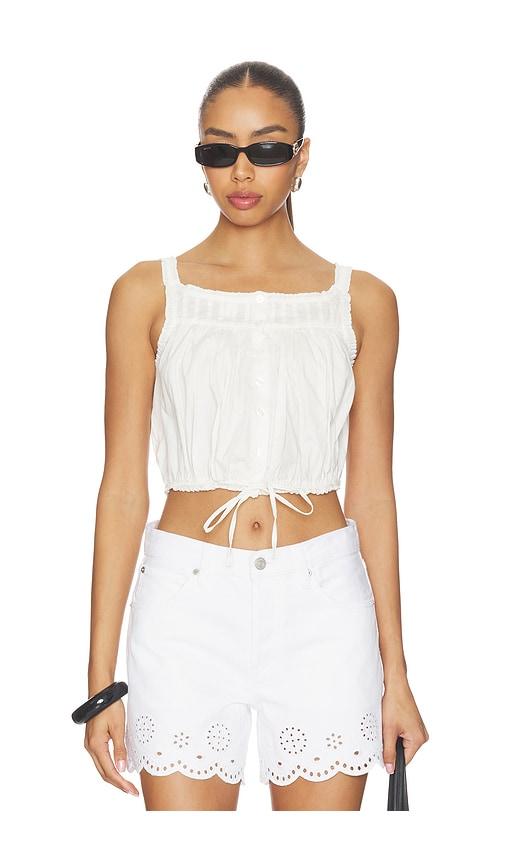 WeWoreWhat Button Up Tank Top in White by WEWOREWHAT