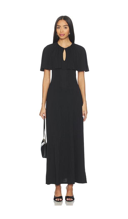 WeWoreWhat Cape Midi Dress in Black by WEWOREWHAT