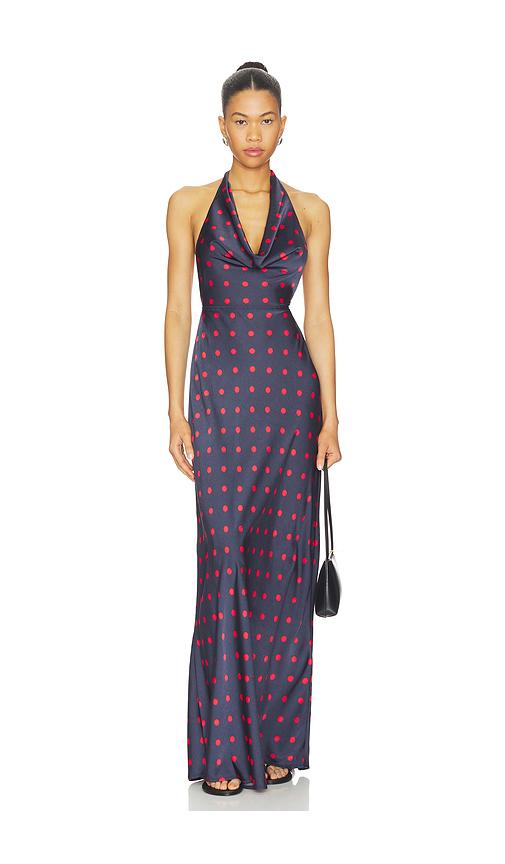 WeWoreWhat Cowl Halter Maxi Dress in Navy by WEWOREWHAT