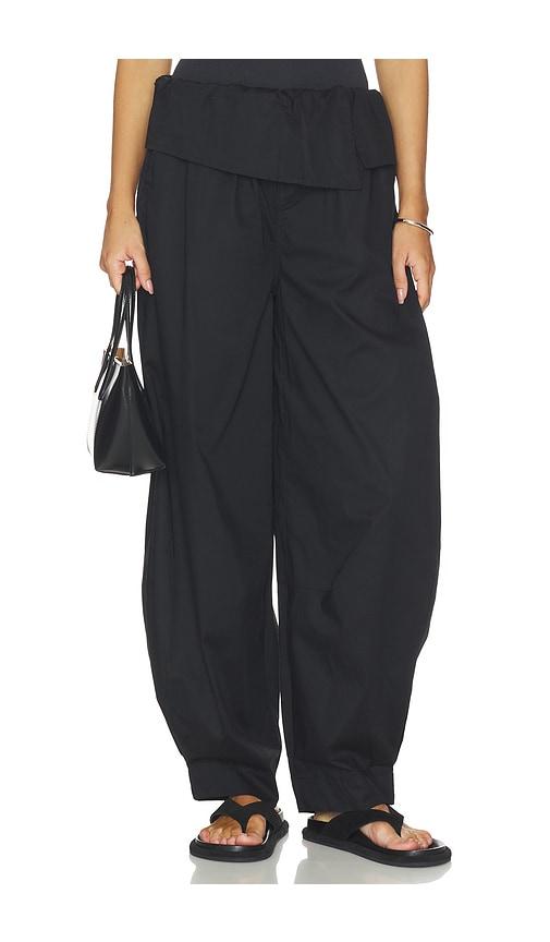 WeWoreWhat Pull On Fold Over Pants in Black by WEWOREWHAT
