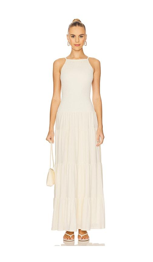 WeWoreWhat Smocked Drop Waist Maxi Dress in Ivory by WEWOREWHAT