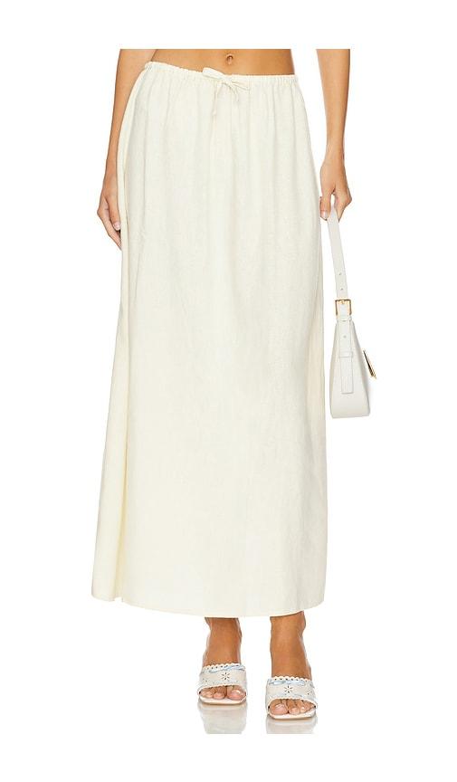 WeWoreWhat Tie Waist Skirt in Ivory by WEWOREWHAT