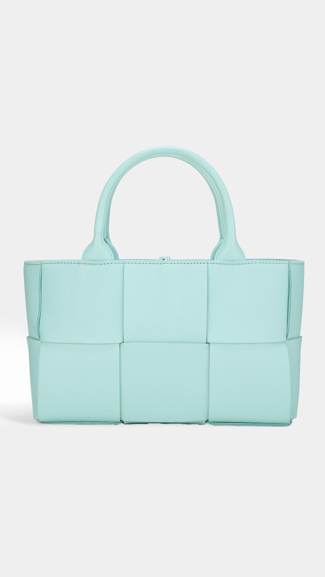 Bottega Blue Maxi Intrecciato Arco Tote by WHAT GOES AROUND COMES AROUND