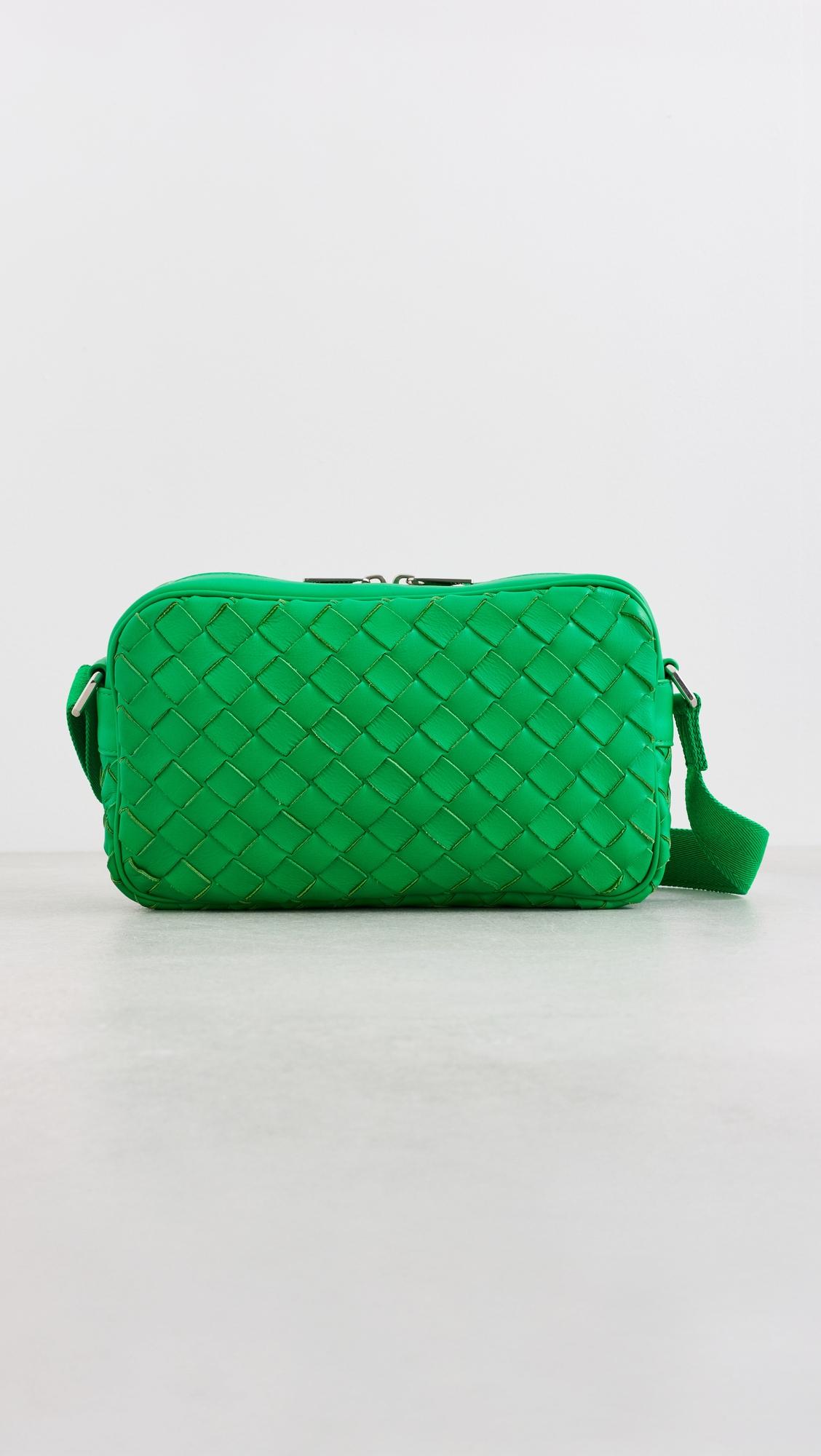 Bottega Green Camera Crossbody Bag by WHAT GOES AROUND COMES AROUND
