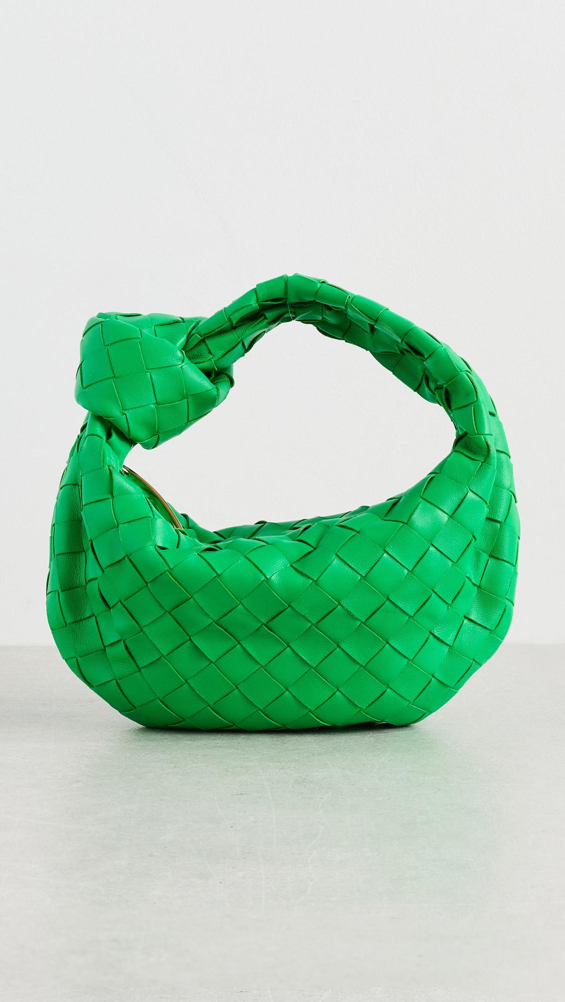 Bottega Green Intrecciato Jodie Mini Bag by WHAT GOES AROUND COMES AROUND