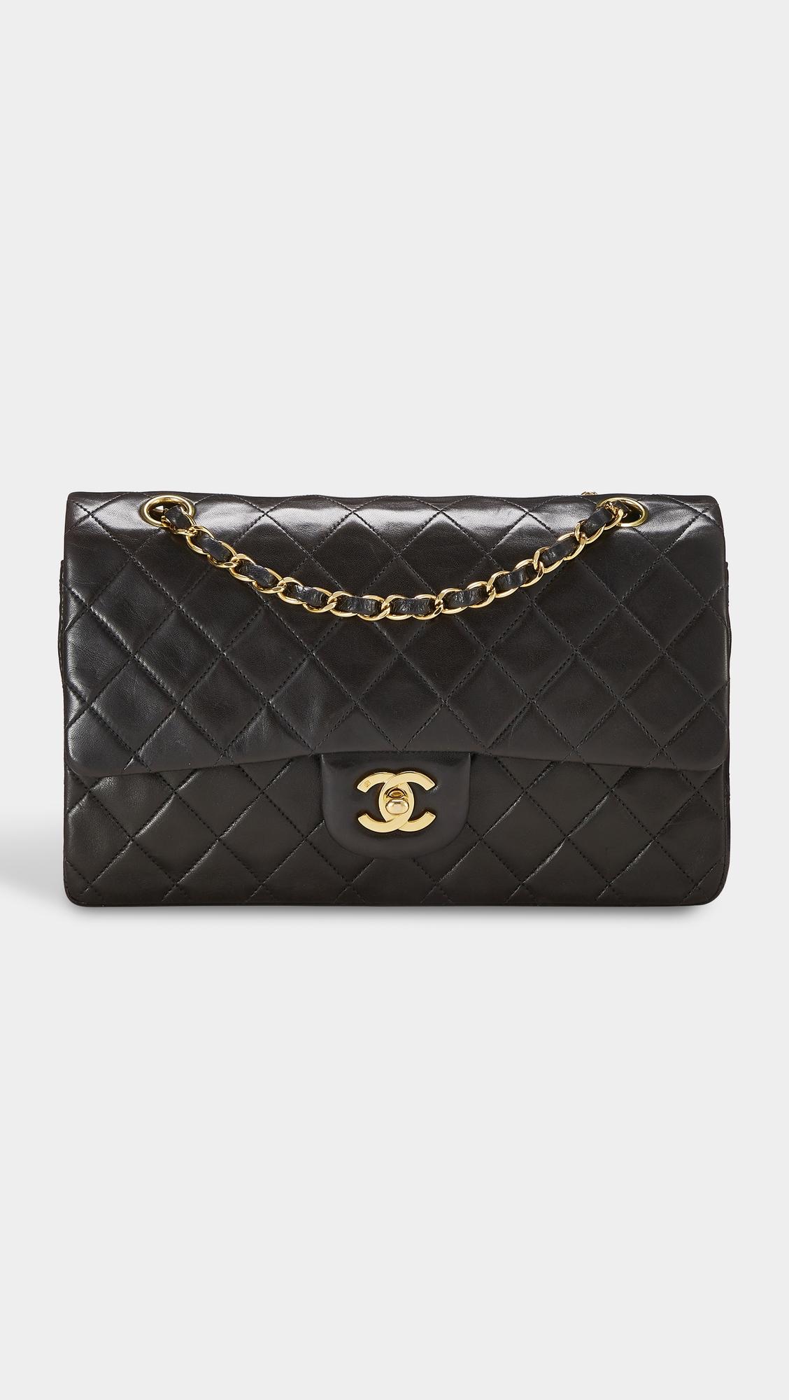 Chanel Black Lambskin 2.55 Shoulder Bag 10" by WHAT GOES AROUND COMES AROUND