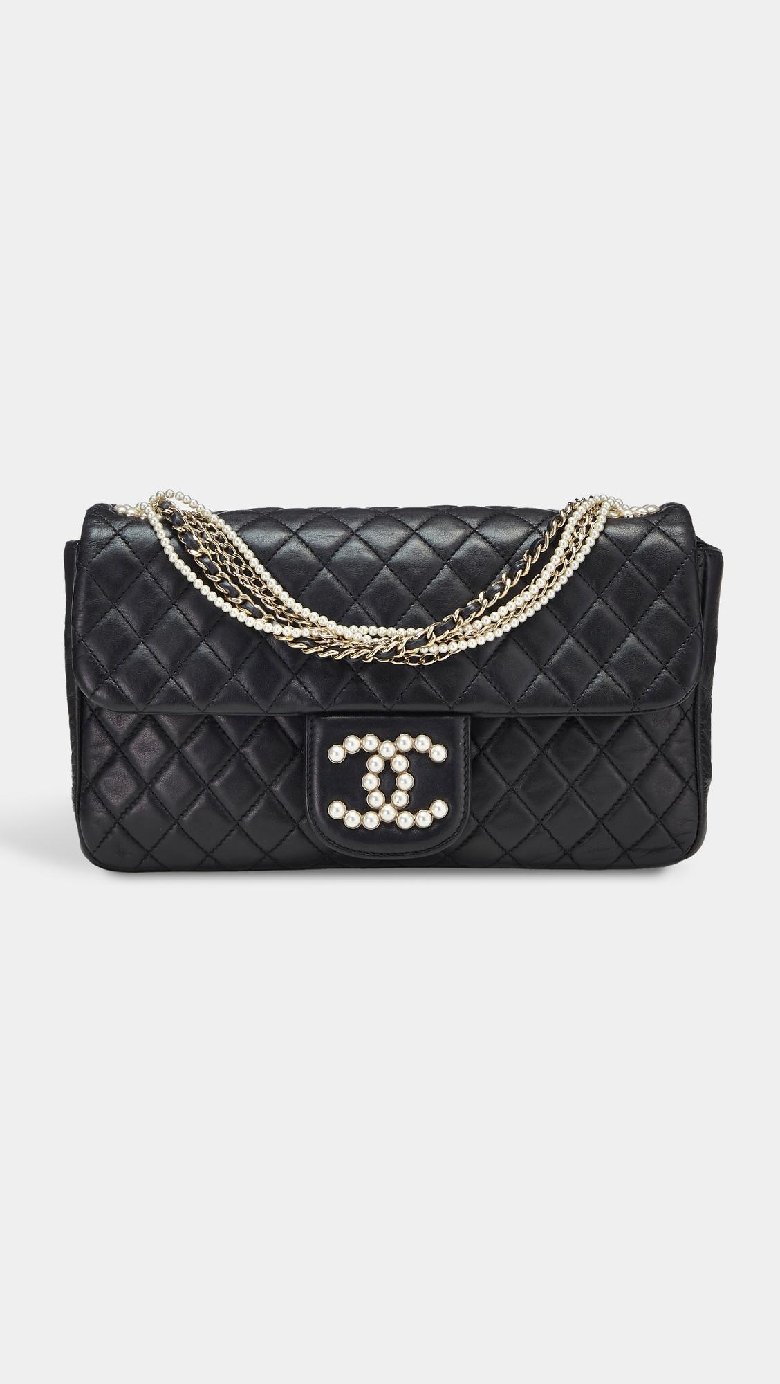Chanel Black Lambskin Westminster 10" Bag by WHAT GOES AROUND COMES AROUND