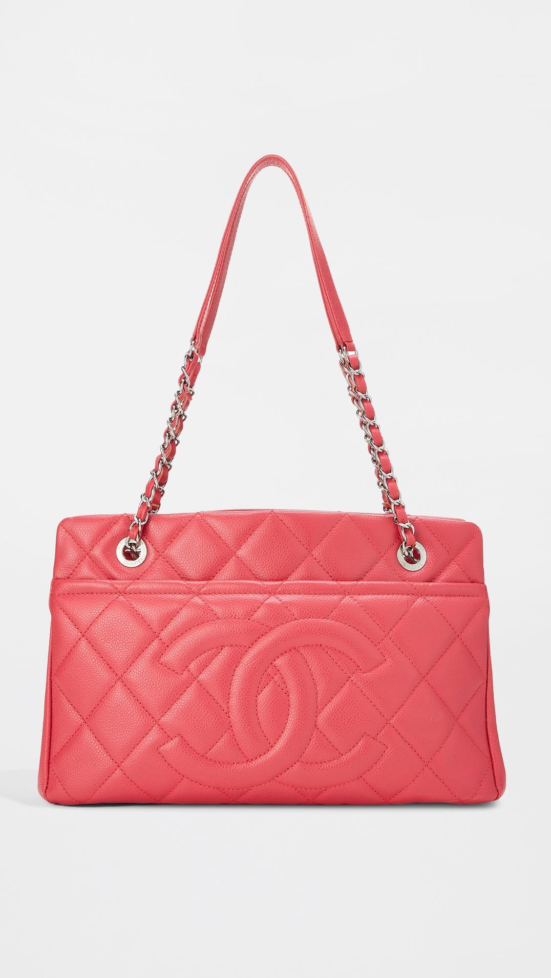 Chanel Pink Caviar Timeless CC Soft Shopper Small Shoulder Bag by WHAT GOES AROUND COMES AROUND
