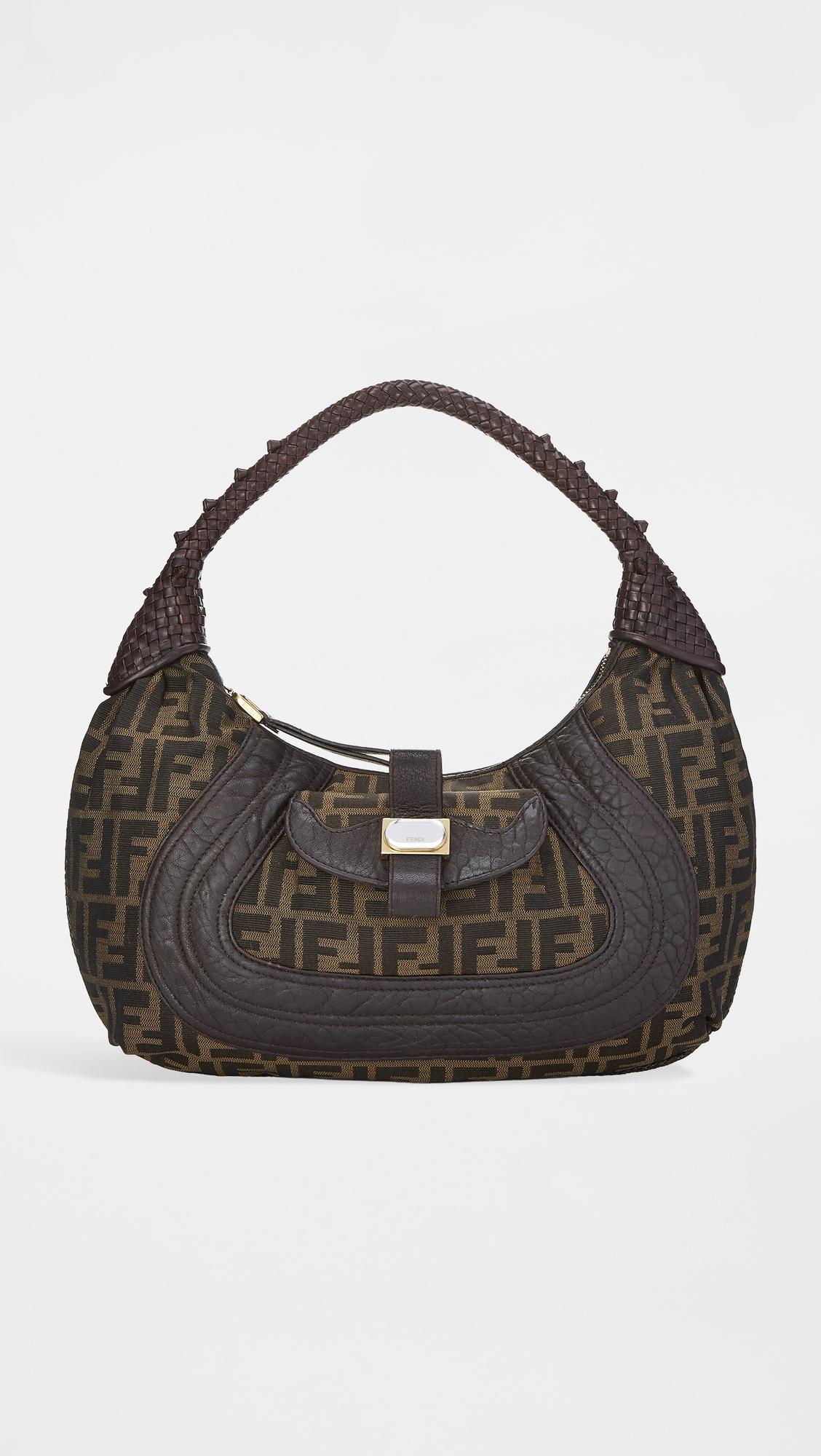 Fendi Brown Zucca Spy Hobo Bag by WHAT GOES AROUND COMES AROUND