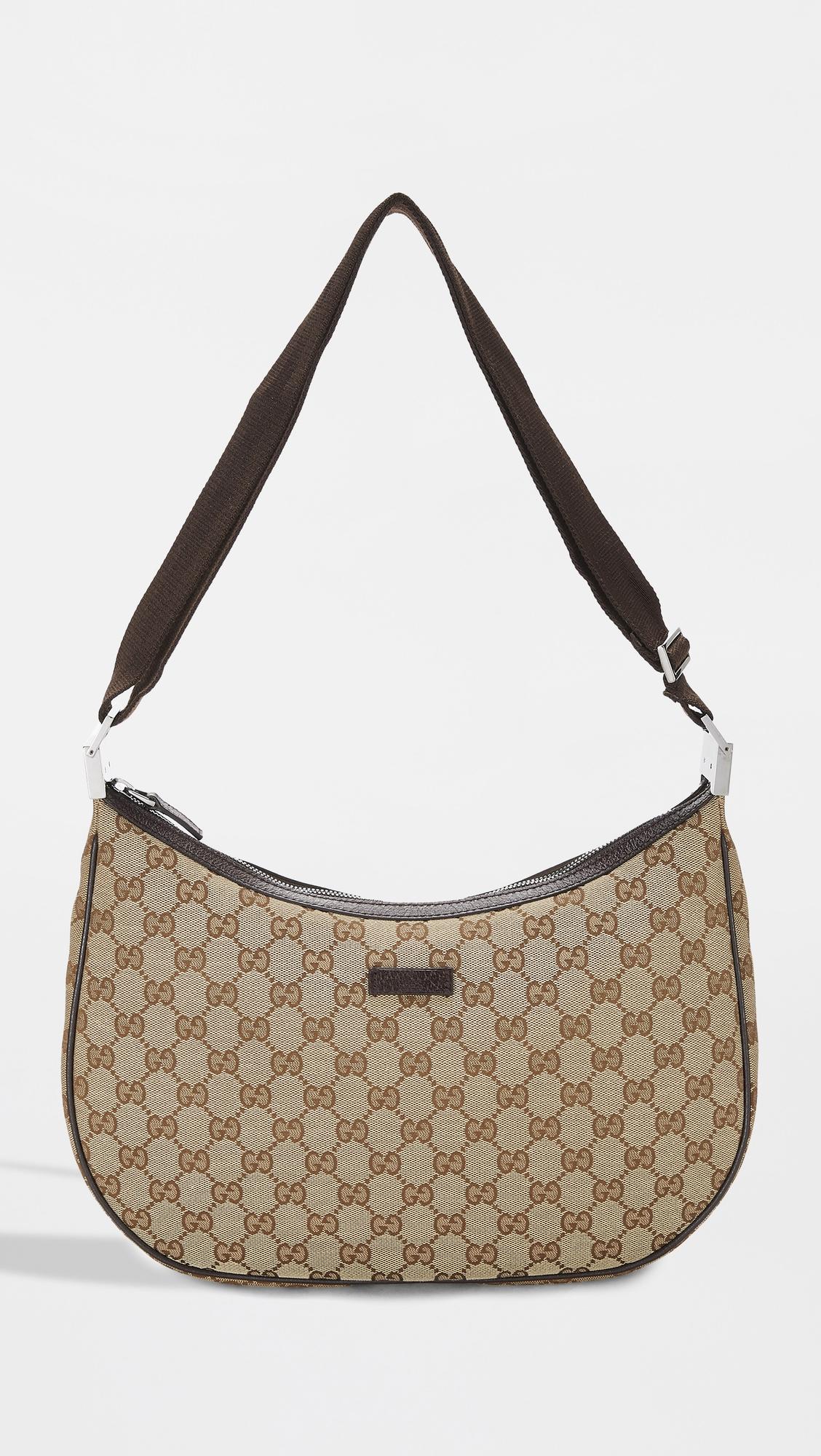 Gucci Brown Canvas Round Messenger Bag by WHAT GOES AROUND COMES AROUND