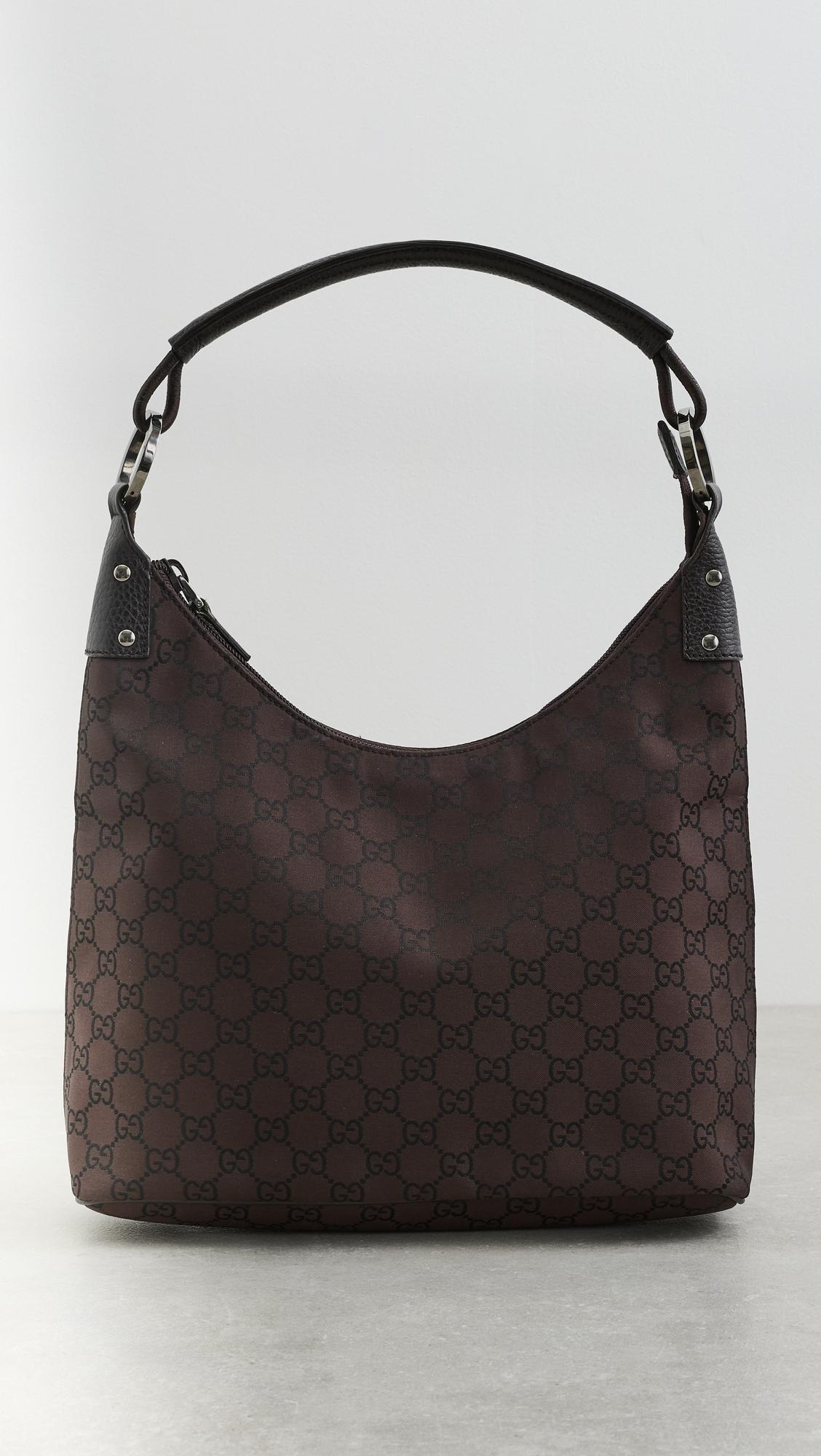 Gucci Brown Nylon Handbag by WHAT GOES AROUND COMES AROUND