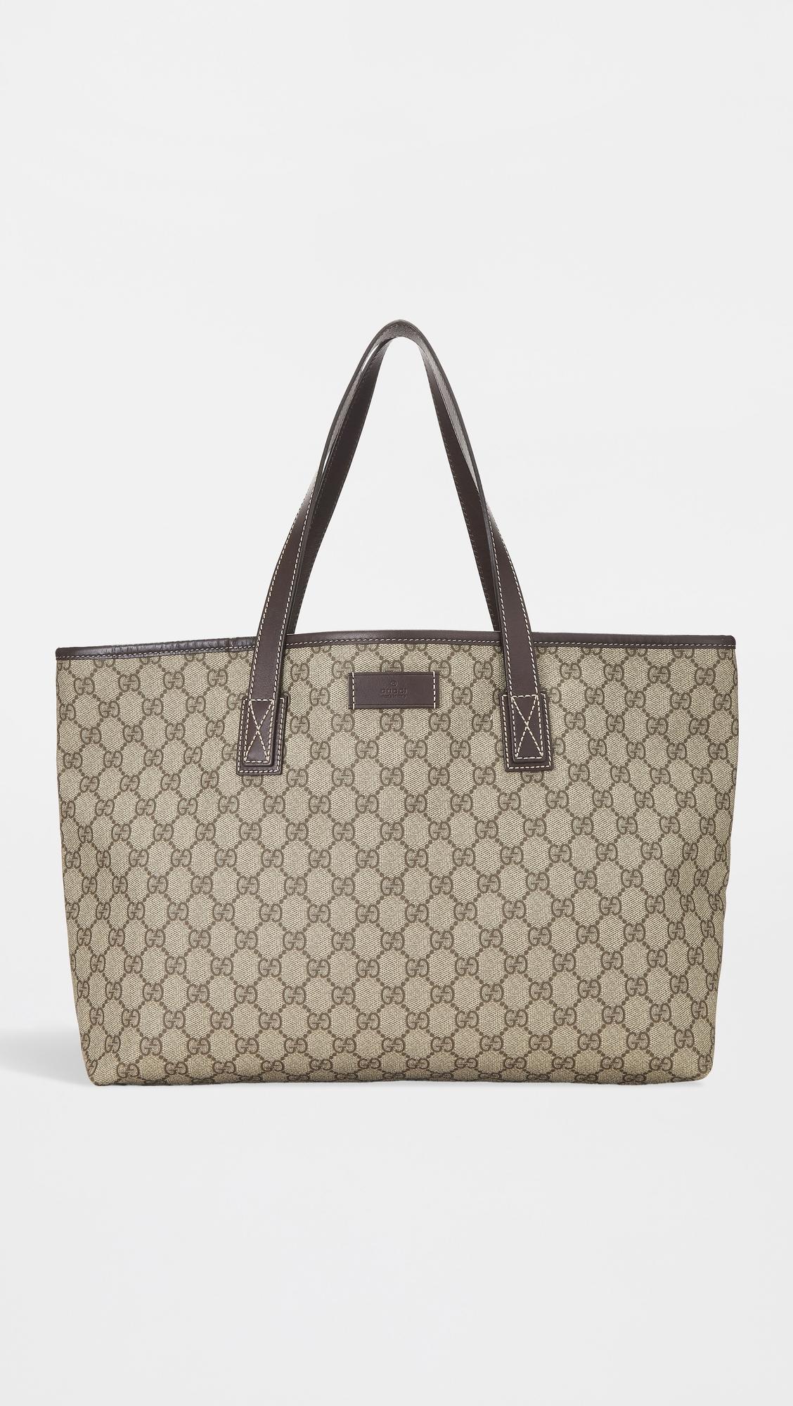 Gucci Coated Canvas Supreme Small Tote Bag by WHAT GOES AROUND COMES AROUND