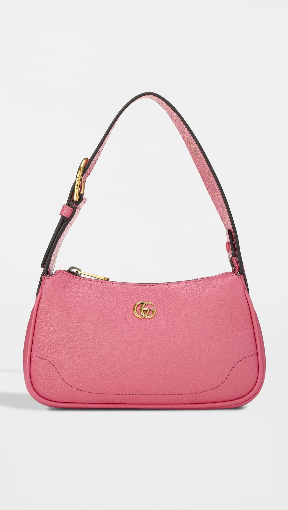 Gucci Pink Leather Aphrodite Mini Shoulder Bag by WHAT GOES AROUND COMES AROUND