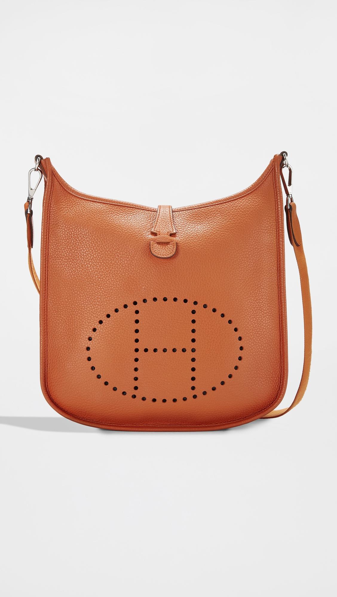 Hermes Orange Clemence Evelyne III PM Bag by WHAT GOES AROUND COMES AROUND