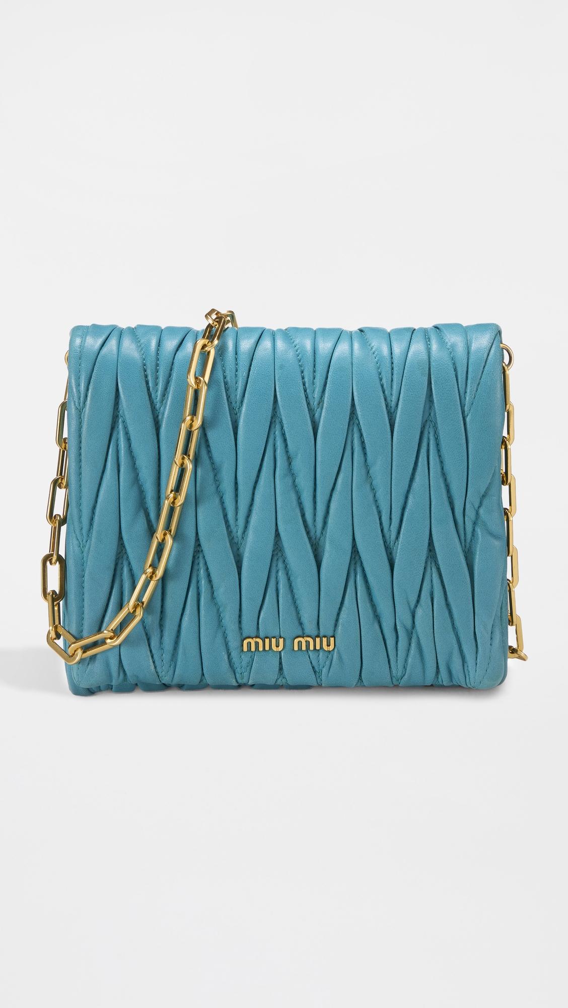 Miu Miu Blue Nappa Crossbody Bag by WHAT GOES AROUND COMES AROUND