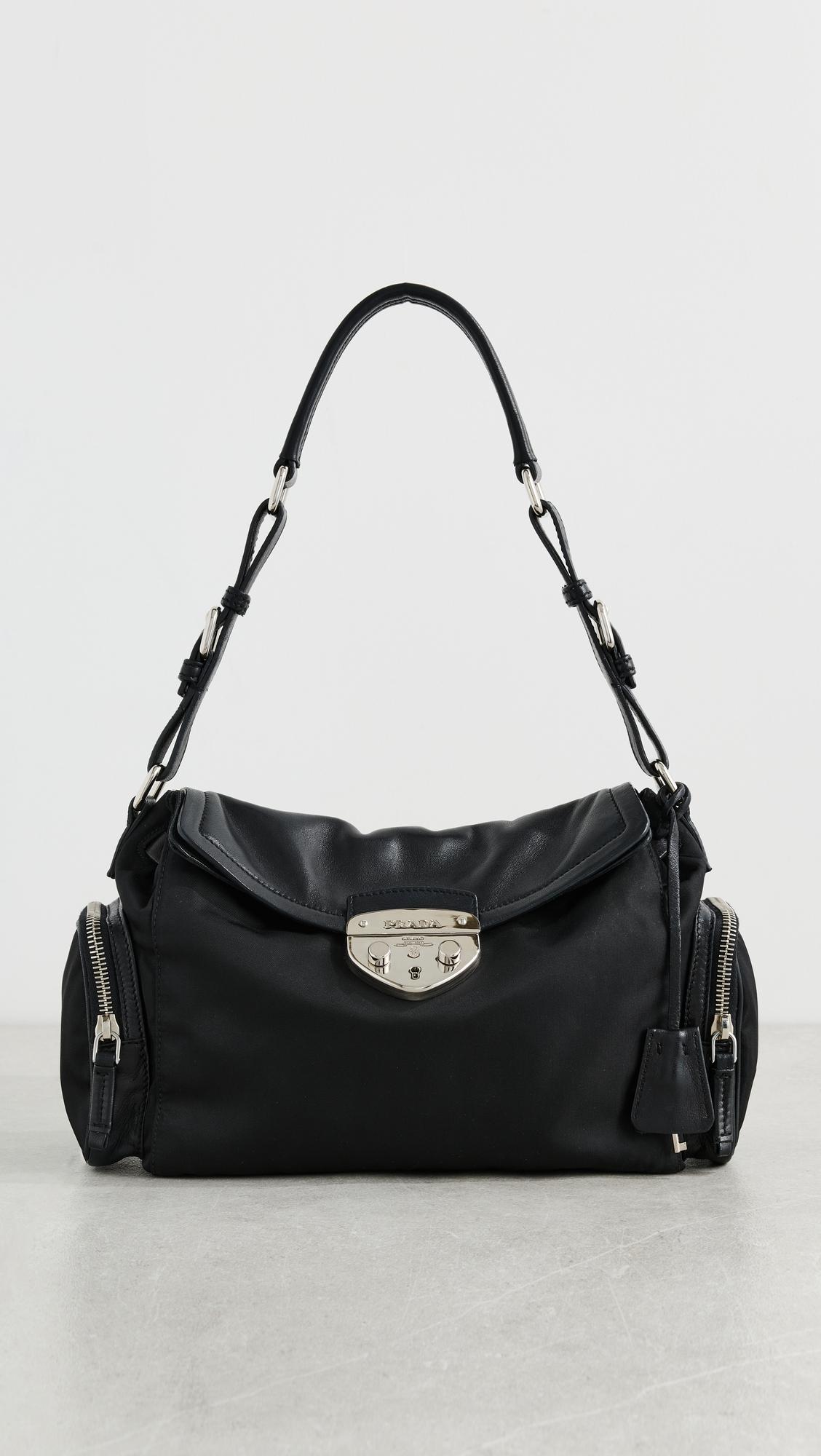 Prada Black Nylon Shoulder Bag by WHAT GOES AROUND COMES AROUND