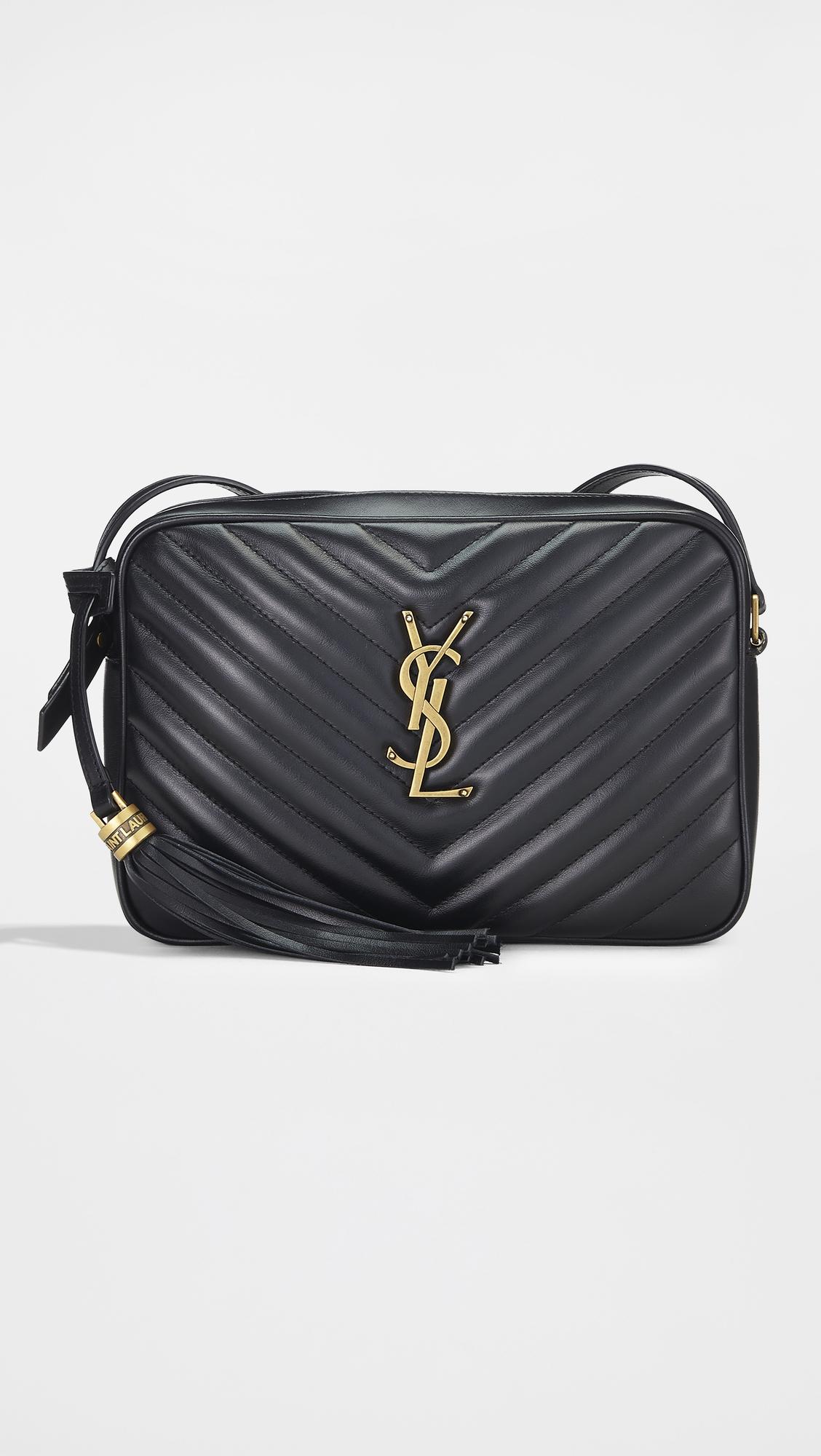 Yves Saint Laurent Black Calfskin Quilted Lou Camera Bag by WHAT GOES AROUND COMES AROUND