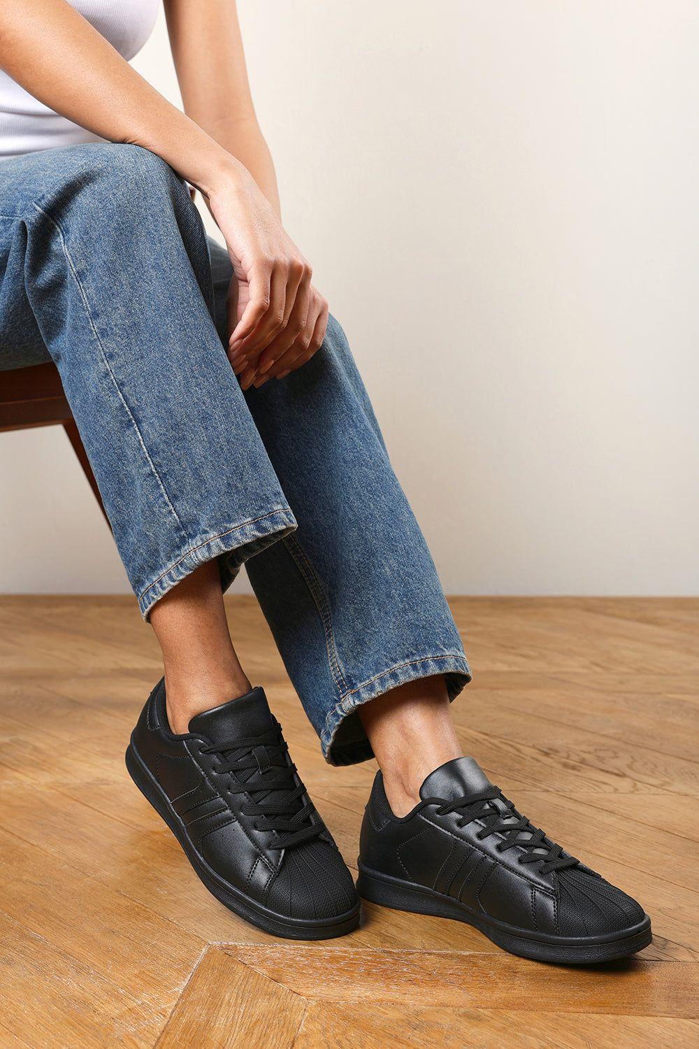 'Arvella' Stitched Stripes Detail Trainers by WHERE'S THAT FROM