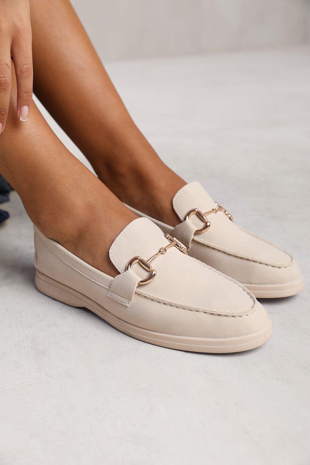 'Aster' Slip On Loafer With Metal Detailing by WHERE'S THAT FROM