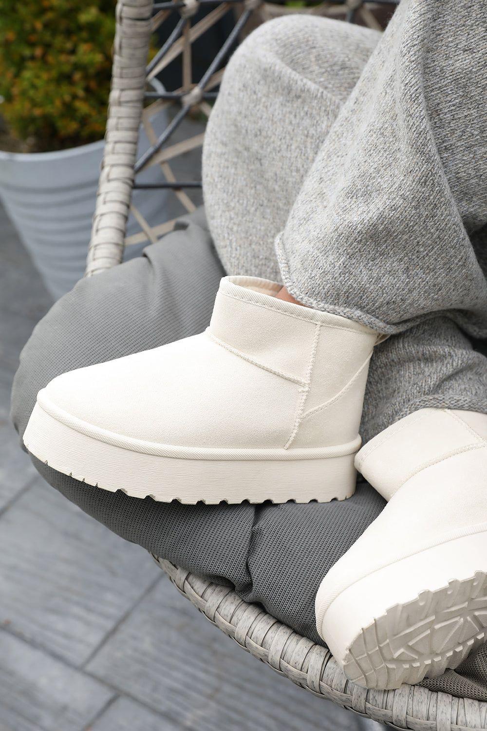 'Calla' Flatform Fur Lining Ankle Boot by WHERE'S THAT FROM