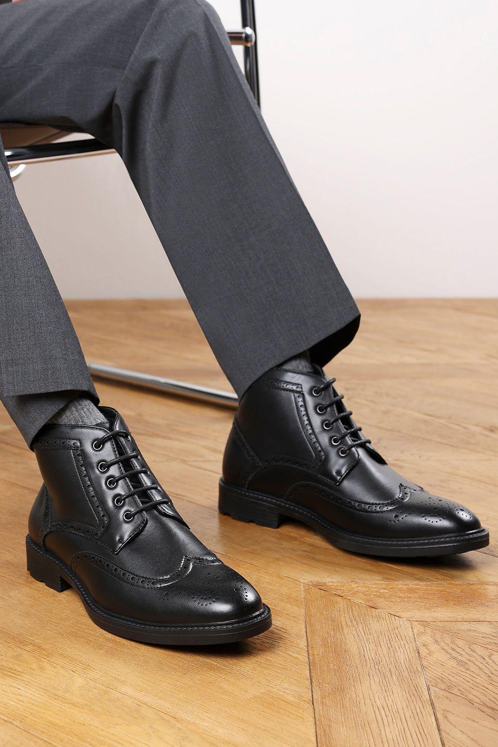 'Finley' Brogue Lace Up Ankle Boots by WHERE'S THAT FROM