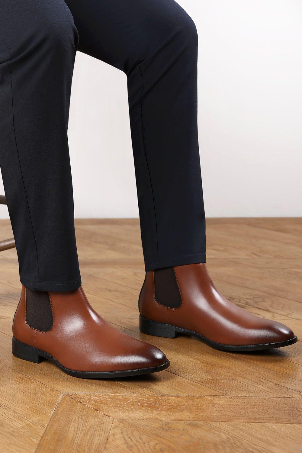 'Henry' Formal Slip On Classic Chelsea Ankle Boots by WHERE'S THAT FROM