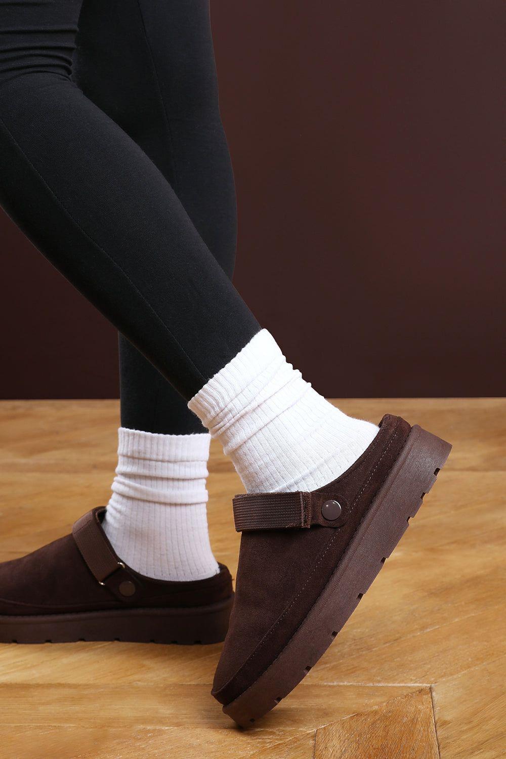 'Lumina' Cosy Adjustable SlingBack Faux-Suede Shoes by WHERE'S THAT FROM