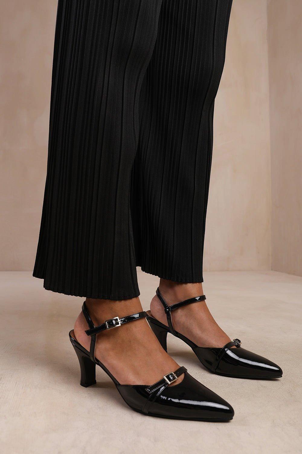 'Memphis' Low Heel With Multi Buckle Detail by WHERE'S THAT FROM