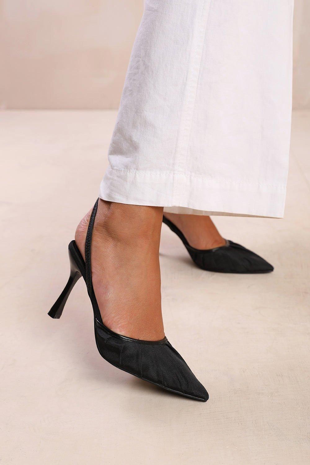 'Minsk' Pointed Toe Heels With Strap by WHERE'S THAT FROM