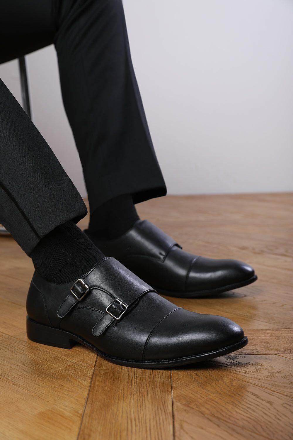 'Nick' Formal Keith Buckle Twin Monk Shoes by WHERE'S THAT FROM