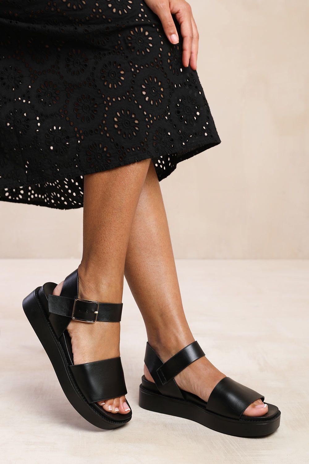 'Phoenix' Classic Flat Sandals With Strap And Buckle Detail by WHERE'S THAT FROM