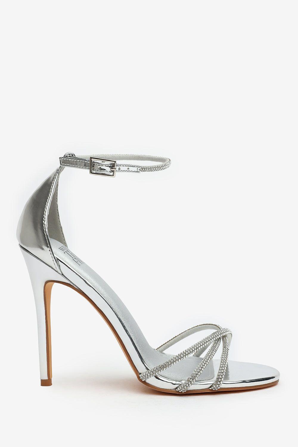 'Quinley' Embellished Strappy Stiletto Heels by WHERE'S THAT FROM