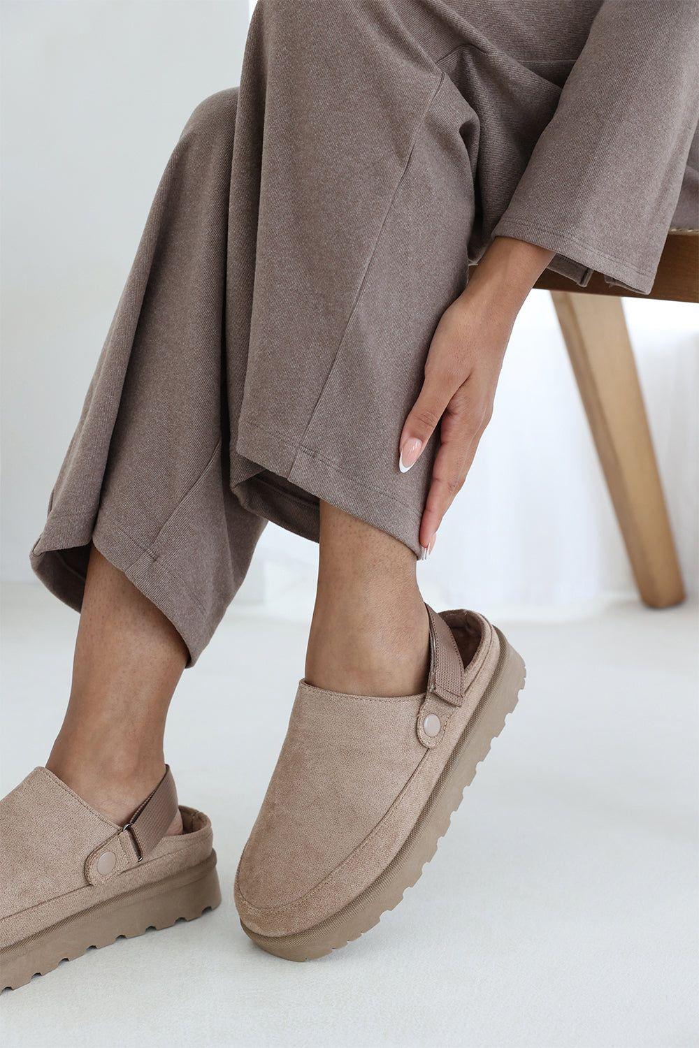 'Vayda' Suede Clog Boots With Slingback Strap by WHERE'S THAT FROM