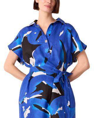 Abstract Blooms Linen Dress by WHISTLES Abstract Blooms Linen Dress by WHISTLES