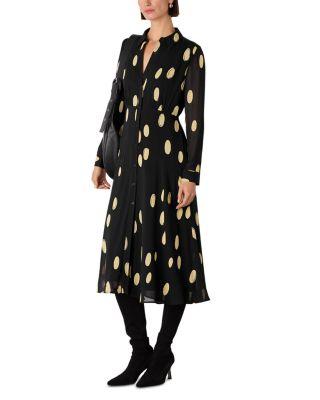 Abstract Spot Ruffle Dress by WHISTLES