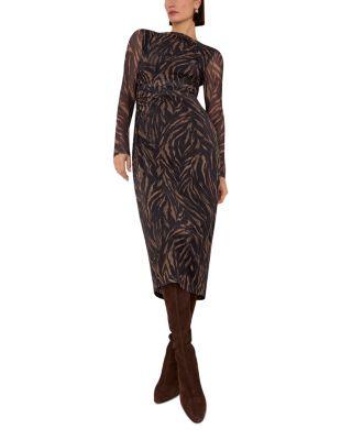 Abstract Zebra Mesh Dress by WHISTLES
