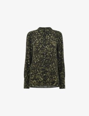 Animal-Print Regular-Fit Woven Shirt by WHISTLES