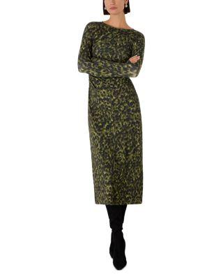 Animal Print Ruched Jersey Dress by WHISTLES