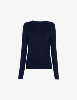 Annie metallic-weave woven top by WHISTLES
