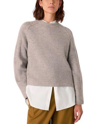 Aria Mix Crewneck Knit Sweater by WHISTLES