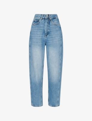 Authentic barrel-leg mid-rise denim jeans by WHISTLES